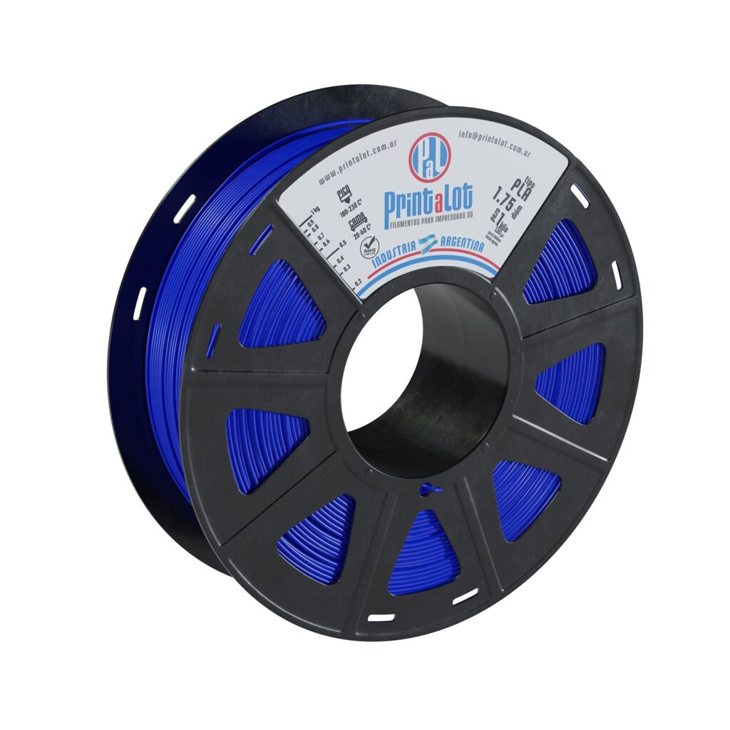 Bobina de filamento PLA Azul de 1 kg