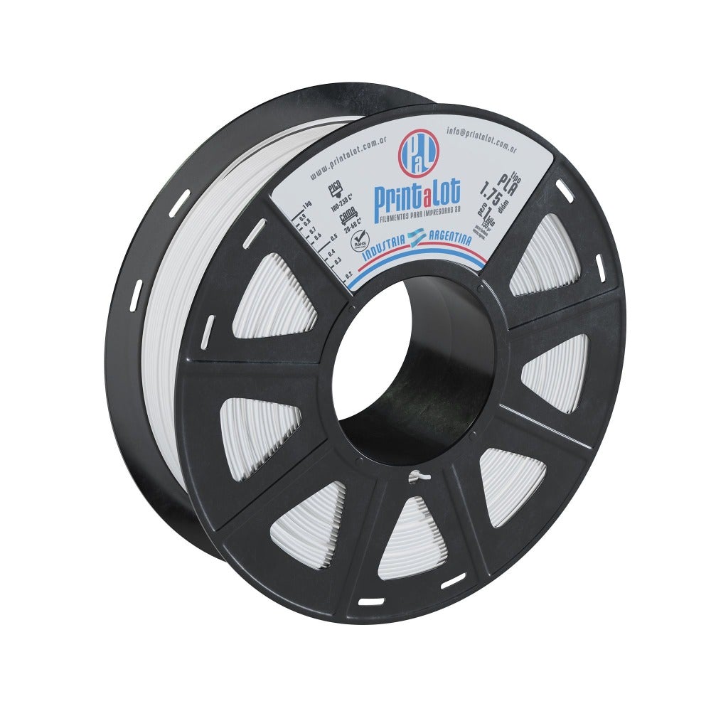 Bobina de filamento PLA Blanco de 1 kg