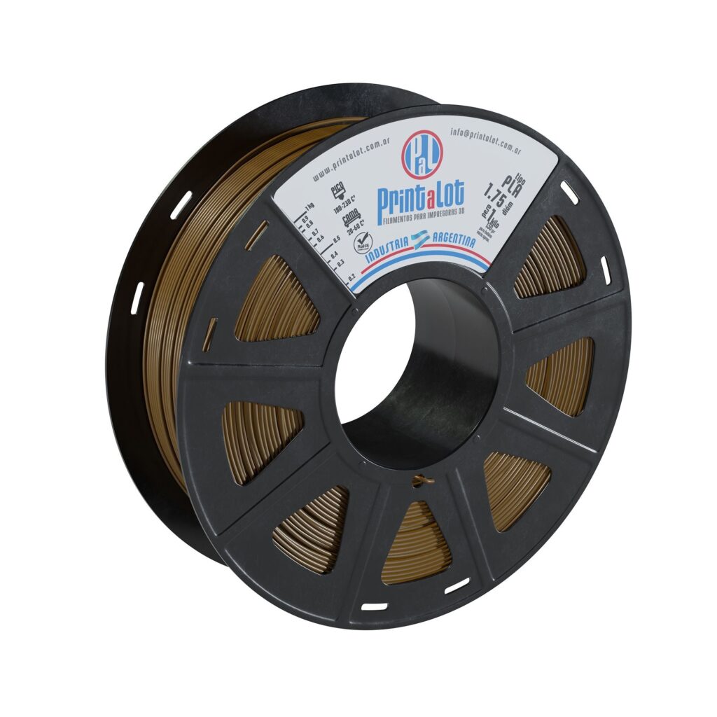 Bobina de filamento PLA Chocolate de 1 kg