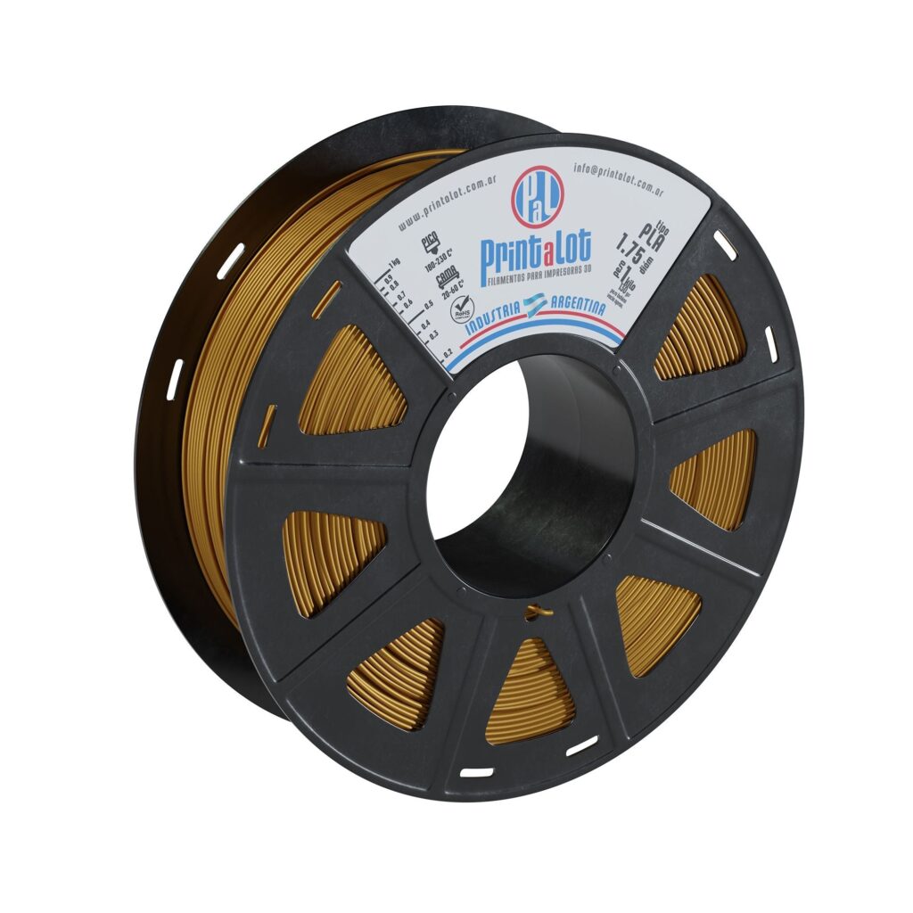 Bobina de filamento PLA Cobre de 1 kg